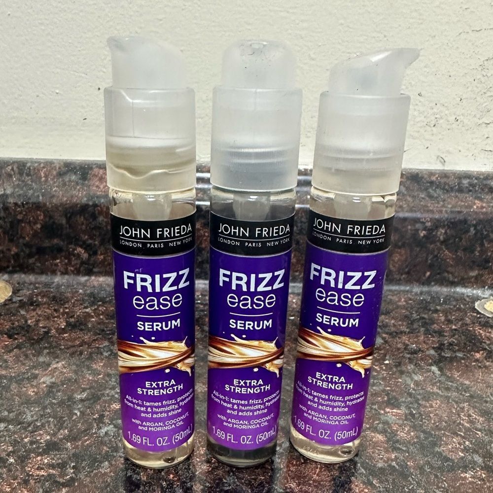John Frieda Frizz-Ease Extra Strength 6 Effects Serum, 1.69 OZ. Pack of 3